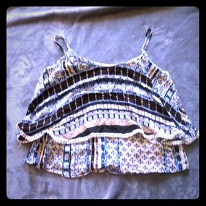 Anthropologie R2D apparel crop top size large